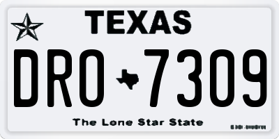 TX license plate DRO7309