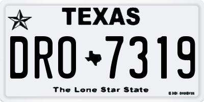 TX license plate DRO7319