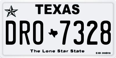 TX license plate DRO7328