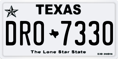 TX license plate DRO7330