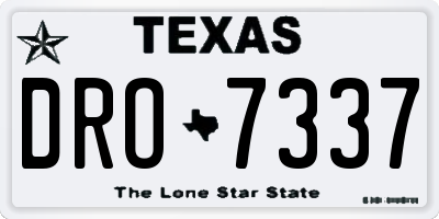 TX license plate DRO7337