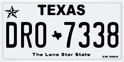 TX license plate DRO7338