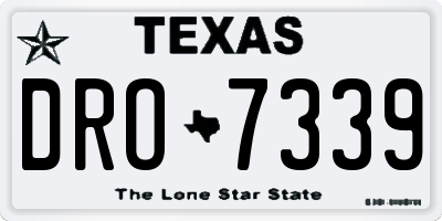 TX license plate DRO7339