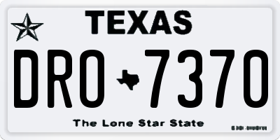 TX license plate DRO7370