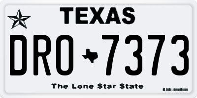 TX license plate DRO7373