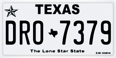 TX license plate DRO7379