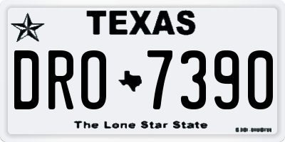 TX license plate DRO7390