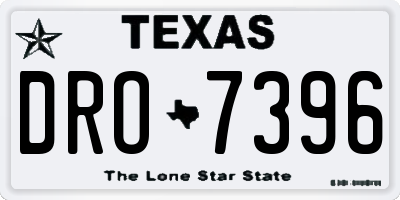 TX license plate DRO7396