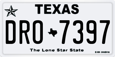 TX license plate DRO7397