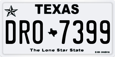 TX license plate DRO7399