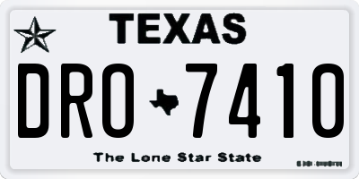TX license plate DRO7410