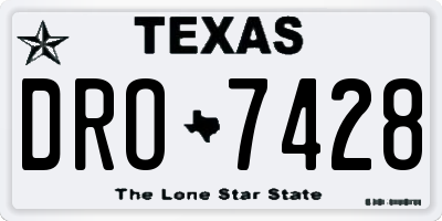 TX license plate DRO7428