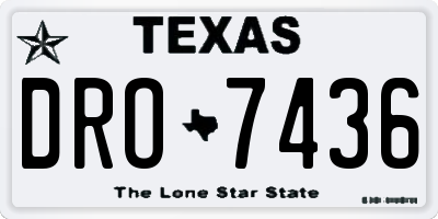 TX license plate DRO7436