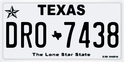 TX license plate DRO7438