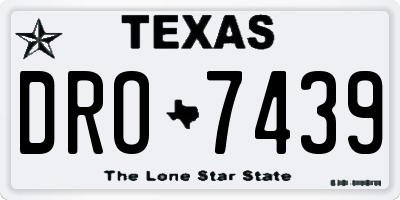 TX license plate DRO7439