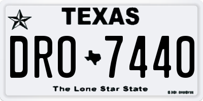 TX license plate DRO7440