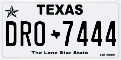 TX license plate DRO7444