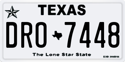 TX license plate DRO7448