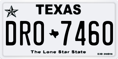 TX license plate DRO7460