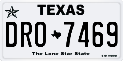TX license plate DRO7469