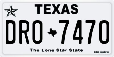 TX license plate DRO7470