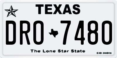 TX license plate DRO7480