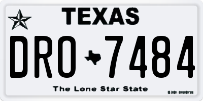 TX license plate DRO7484