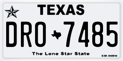 TX license plate DRO7485