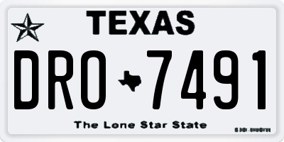 TX license plate DRO7491