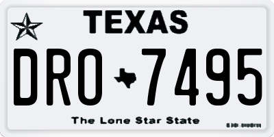 TX license plate DRO7495