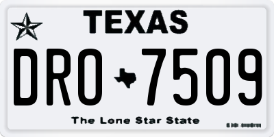 TX license plate DRO7509
