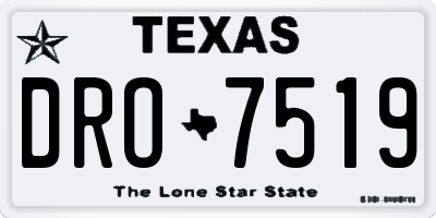TX license plate DRO7519