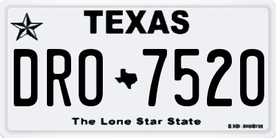 TX license plate DRO7520