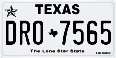 TX license plate DRO7565