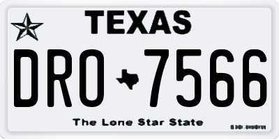 TX license plate DRO7566