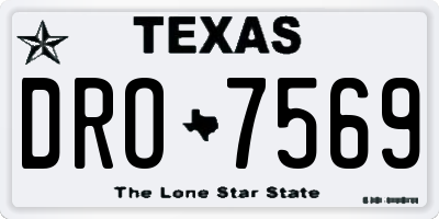TX license plate DRO7569