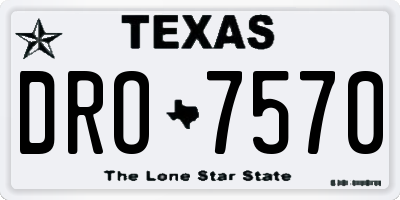 TX license plate DRO7570