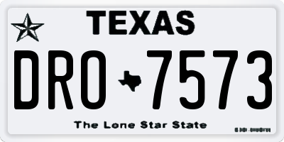TX license plate DRO7573