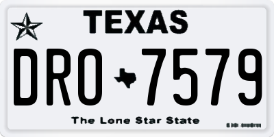 TX license plate DRO7579