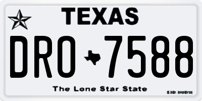 TX license plate DRO7588
