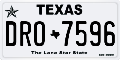 TX license plate DRO7596