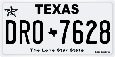 TX license plate DRO7628