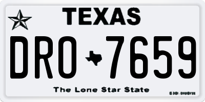 TX license plate DRO7659