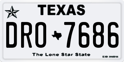 TX license plate DRO7686