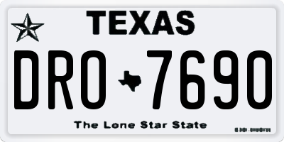 TX license plate DRO7690
