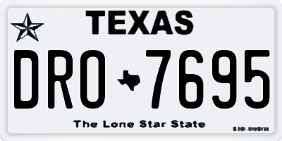 TX license plate DRO7695