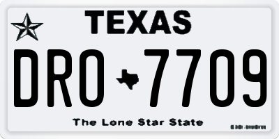 TX license plate DRO7709