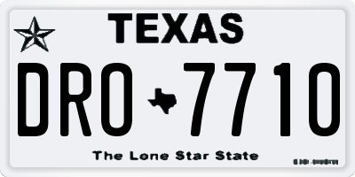 TX license plate DRO7710