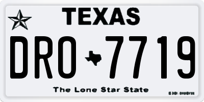 TX license plate DRO7719