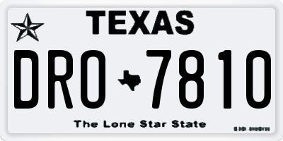 TX license plate DRO7810